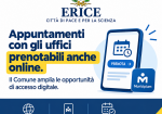 Erice, appuntamenti con gli uffici comunali anche online: attivo il servizio digitale
