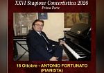 Marsala, Antonio Fortunato in concerto al Teatro Sollima il 18 ottobre