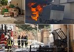 ​Trapani, fiamme in via Platone: distrutte pedane e cassette, lievi danni ad abitazioni