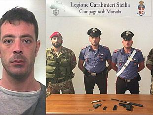 marsala-carabinieri-nascondeva-una-pistola-in-casa-arrestato-un-marsalese