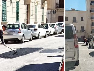 trapani-riparate-le-buche-della-via-xx-settembre
