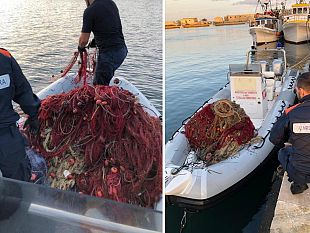 guardia-costiera-sequestro-di-5-reti-da-posta-per-un-km-e-mezzo-calate-allinterno-del-porto-di-marsala