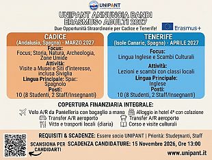 unipant-oltre-50mila-euro-dallue-e-nuovi-bandi-erasmus-per-cadice-e-tenerife