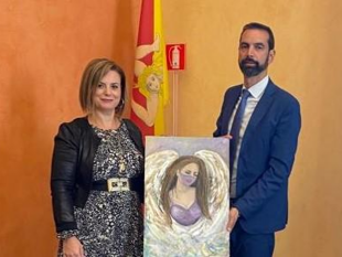 donato-al-comune-di-messina-dallartista-de-leo-un-dipinto-per-una-iniziativa-benefica-in-vista-del-natale