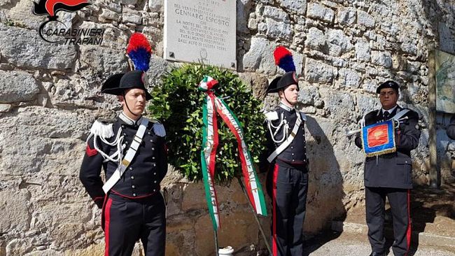 Erice: celebrato il 28esimo anniversario della morte del carabiniere Gennaro Esposito