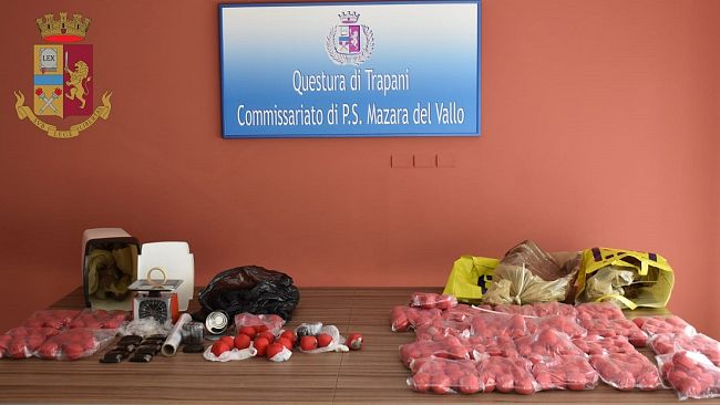 Mazara: Operazione antidroga della Polizia con sequestro di 55 chili di hashish