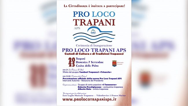 È nata la Pro loco Trapani APS: domenica 7 settembre la presentazione ufficiale
