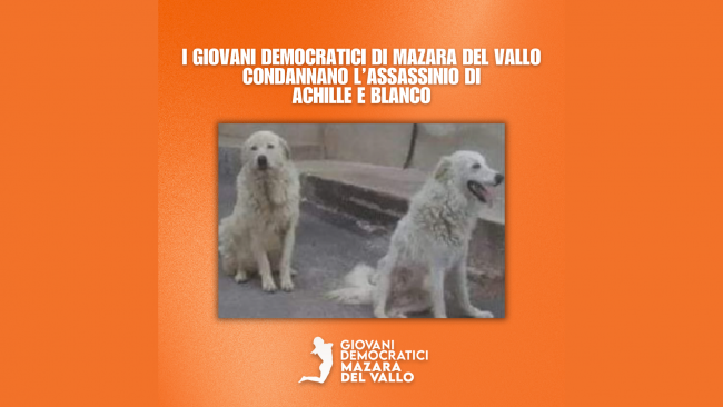 Mazara, i Giovani Democratici condannano il barbaro assassinio di Achille e Blanco