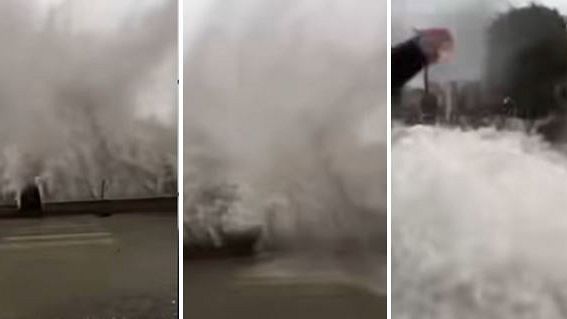 (VIDEO) Cateno De Luca travolto da una mareggiata. Se l’Istituzione diventa 