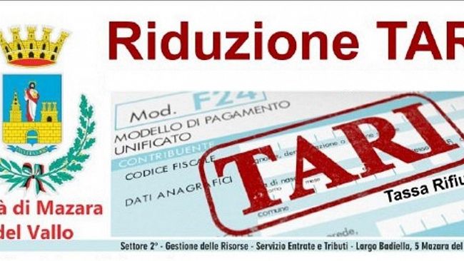 Mazara. Avviso pubblico per la riduzione della Tari utenze domestiche