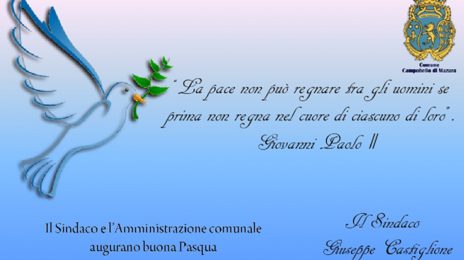 Gli auguri del Sindaco di Campobello di Mazara  Giuseppe Castiglione