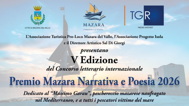​Premio Mazara Narrativa: il 15 e 16 maggio la cerimonia di premiazione