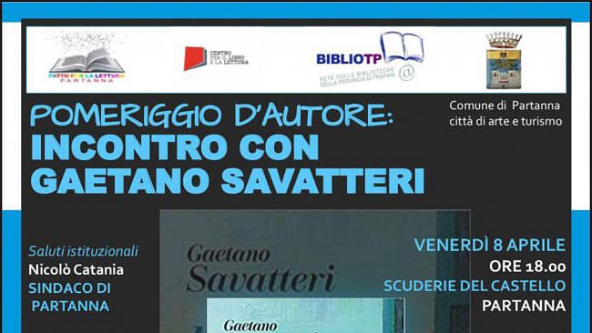 Pomeriggio d’Autore a Partanna: venerdì incontro con Gaetano Savatteri