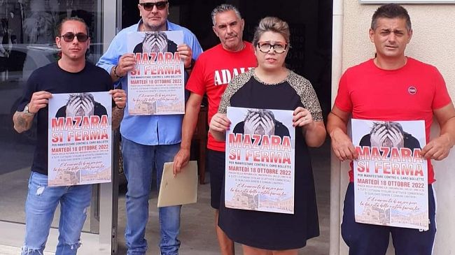 Mazara, il 18 ottobre la Città “si ferma” per dire basta al caro bollette