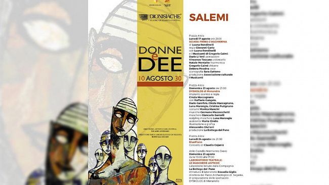 Le Dionisiache 2020 fanno tappa a Salemi. Quattro appuntamenti con la rassegna teatrale