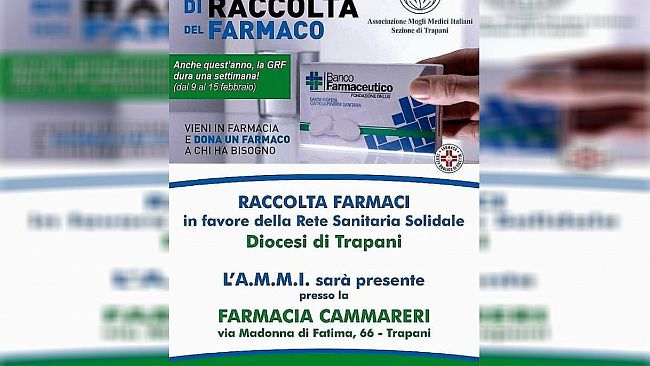 Giornata di Raccolta del farmaco, a Trapani due punti per i più bisognosi