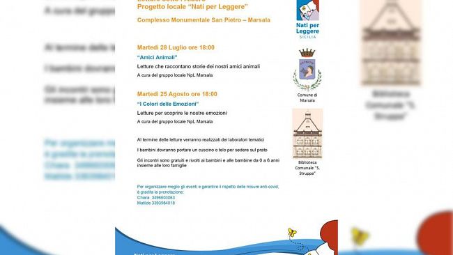 Marsala, “Letture sotto l’Albero”. Prima iniziativa del progetto “Nati  per Leggere”