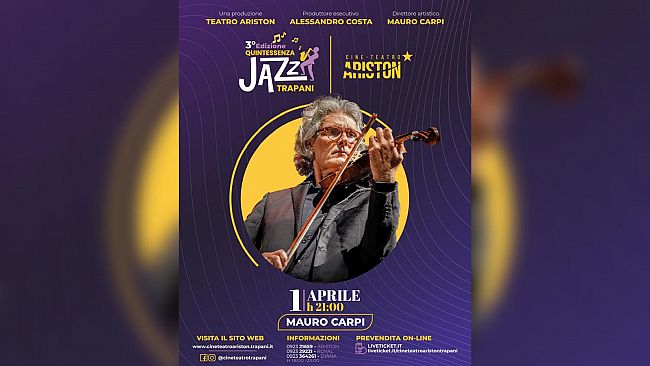 Trapani, Mauro Carpi Sextet in concerto nal Cine Teatro Ariston