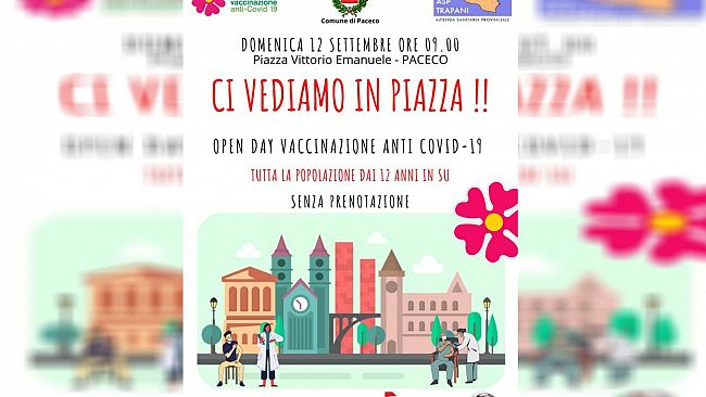 Paceco, vaccinazioni in piazza Vittorio Emanuele