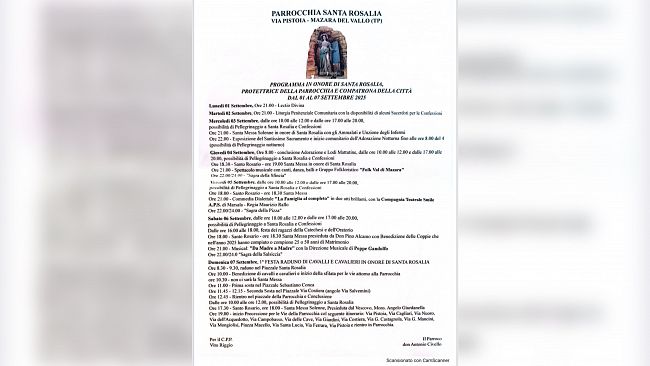Mazara del Vallo celebra Santa Rosalia