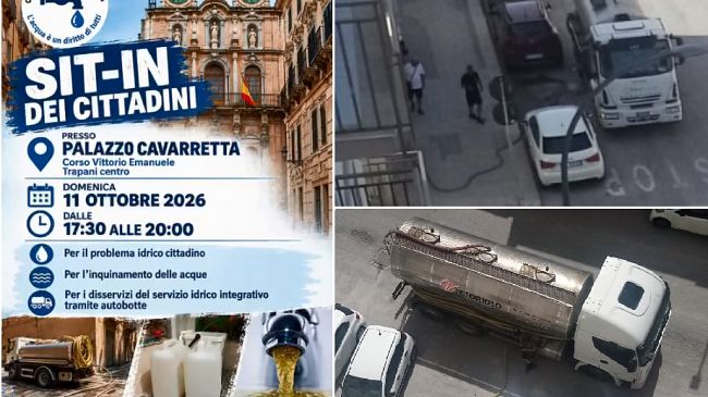 ​Acqua inquinata a Trapani, previsto sit-in dei cittadini esclusi dalla rete idrica da 3 mesi