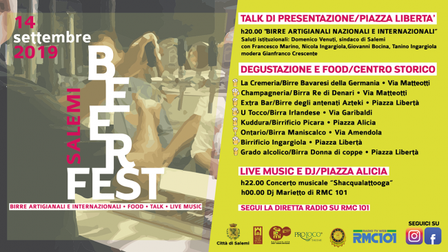 Sabato appuntamento con ‘Salemi beer Fest 2019’