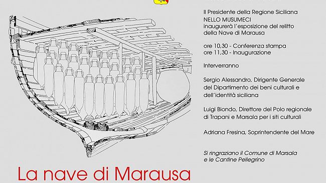 Inaugurazione Nave di Marausa. All’evento sarà presente anche il presidente Musumeci