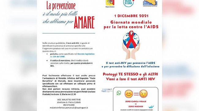 Giornata mondiale contro l'aids. Il Comune patrocina l'iniziativa dell'Asp 