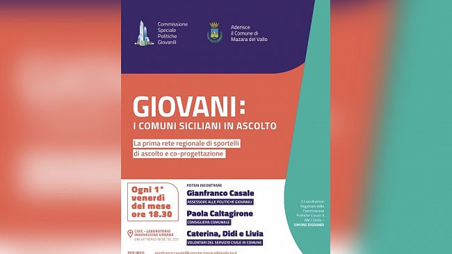 Mazara, venerdì al Civic il primo spazio di ascolto dedicato ai giovani della città