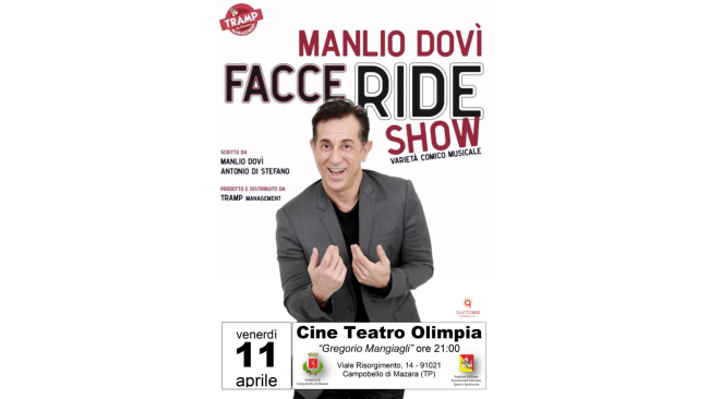 Campobello, divertimento assicurato con Manlio Dovì al Teatro Olimpia 