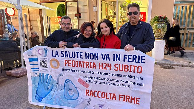 Mazara, pediatria H24 all'ospedale Abele Ajello: continua la raccolta firme della DC 1943
