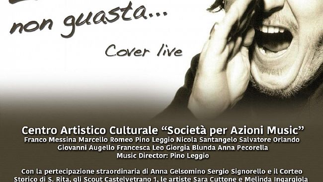 Orgoglio Castelvetranese, Pro Loco Selinunte, Spa Music organizzano per domani  il concerto Zucchero non guasta a Marinella di Selinunte