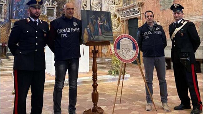 Dipinto rubato nel 1982 dalla chiesa di San Domenico a Castelvetrano: recuperato dai Carabinieri del Comando Tutela Patrimonio Culturale