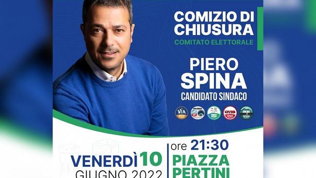 Elezioni Erice, comizio di chiusura del candidato sindaco Piero Spina