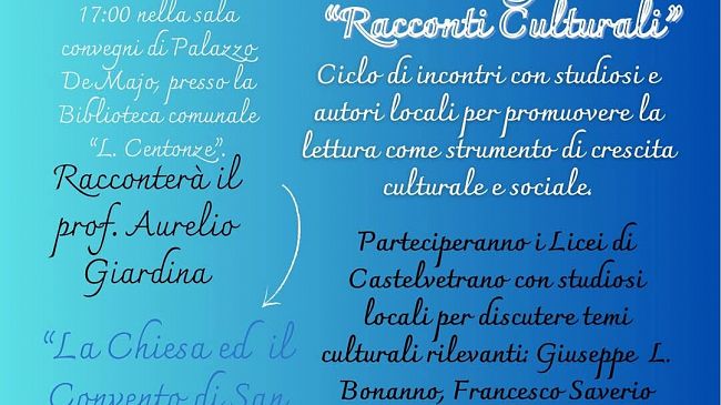 Rassegna Libriamoci, oggi Aurelio Giardina parlerà della chiesa di San Domenico