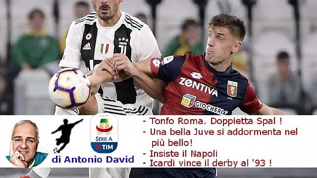 Il punto sul campionato di serie A: Fa  tutto la Juve, i bianconeri si addormentano alla nona