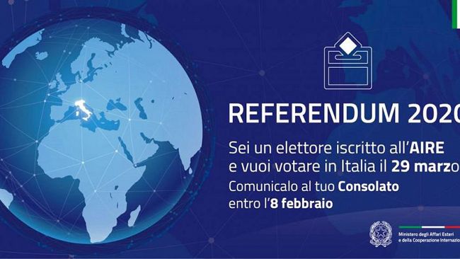 Referendum 2020: voto in Italia degli Italiani residenti all’Estero