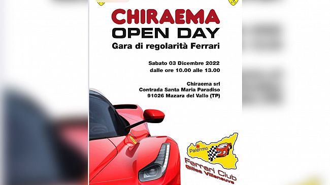 Chiraema Open Day: a Mazara raduno Ferrari 