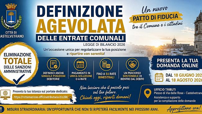 Definizione agevolata delle entrate comunali, al via la possibilità di regolarizzare le proprie posizioni