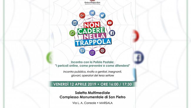 “I pericoli online”: a Marsala la Polizia Postale incontra genitori, giovani ed educatori nell’ambito del progetto “Non Cadere Nella Trappola”