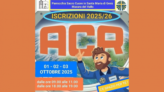 Mazara, parrocchia Santa Maria di Gesù: aperte le iscrizioni per l'ACR