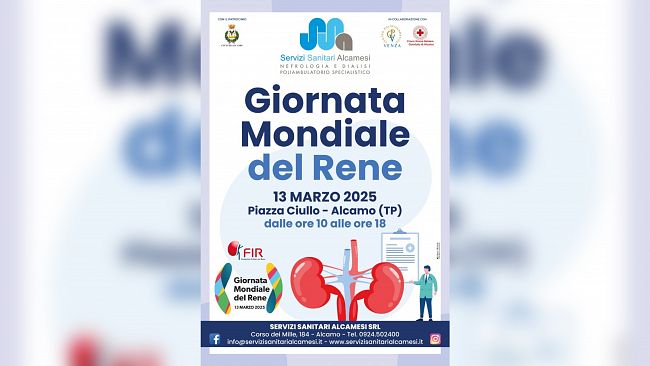 Alcamo, in occasione della Giornata Mondiale del Rene screening gratuiti in Piazza Ciullo 