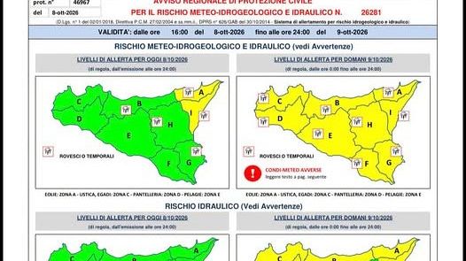Meteo, allerta gialla: temporali anche di forte intensità