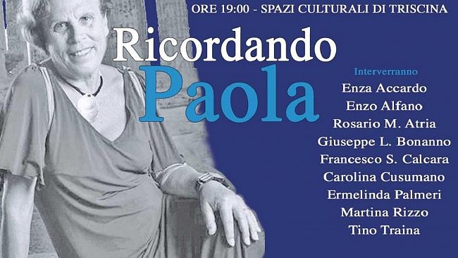 Agli spazi culturali di Triscina questa sera si ricorderà Paola Grassa 