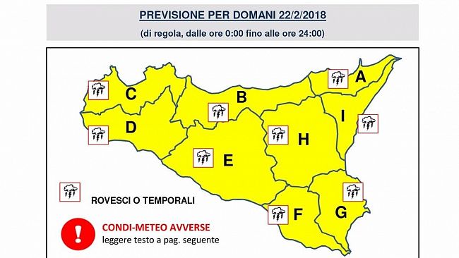 Allerta Meteo domani a Castelvetrano. Massima attenzione agli spostamenti