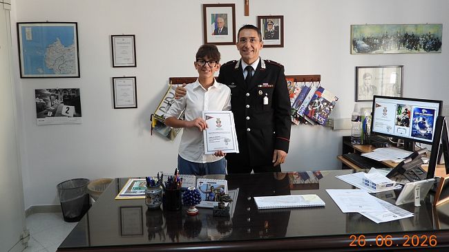 Marsala e Mazara: due studenti dedicano la tesina di terza media all'Arma dei Carabinieri