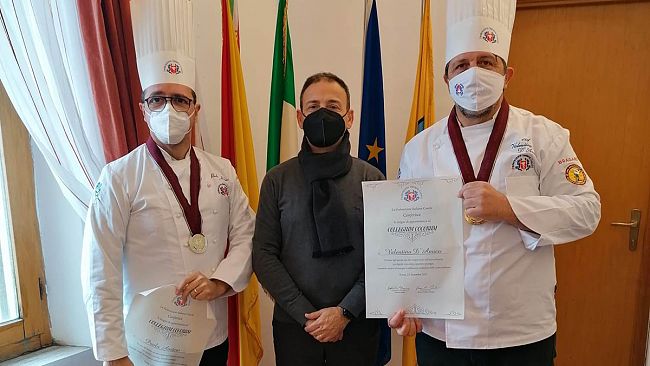 Gli chef mazaresi Austero e D'Amico premiati dalla Federazione Italiana Cuochi