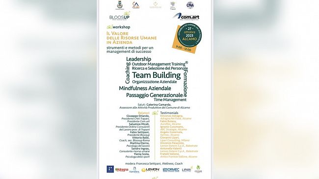 Alcamo Città Hub, workshop del 27 ottobre alla Cittadella dei Giovani