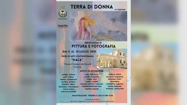 Alcamo: dal 5 al 23 luglio al MACA sarà possibile visitare la collettiva “Terra di donna”. 