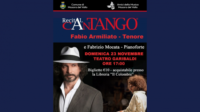 Mazara, al teatro Garibaldi concerto “RecitaL CanTANGO